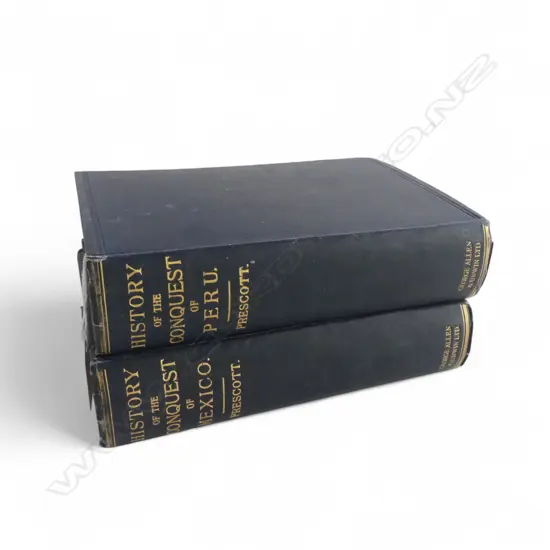 WILLIAM H. PRESCOTT; 'HISTORY of the CONQUEST of MEXICO' & 'HISTORY of the CONQUEST of PERU' PUB.1925