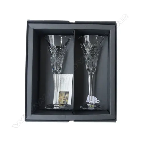 PR WATERFORD TOASTING FLUTES 'HEALTH' H.235mm, BOXED
