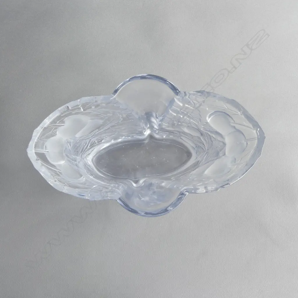 JOSEPH INWALD BAROLAC CZECH VASE WITH FROSTED CHERRIES, H. 130MM Image 1++