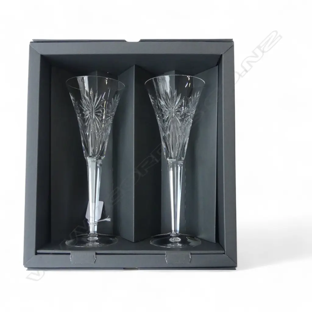 PR WATERFORD TOASTING FLUTES 'HEALTH' H.235mm, BOXED Image 1++
