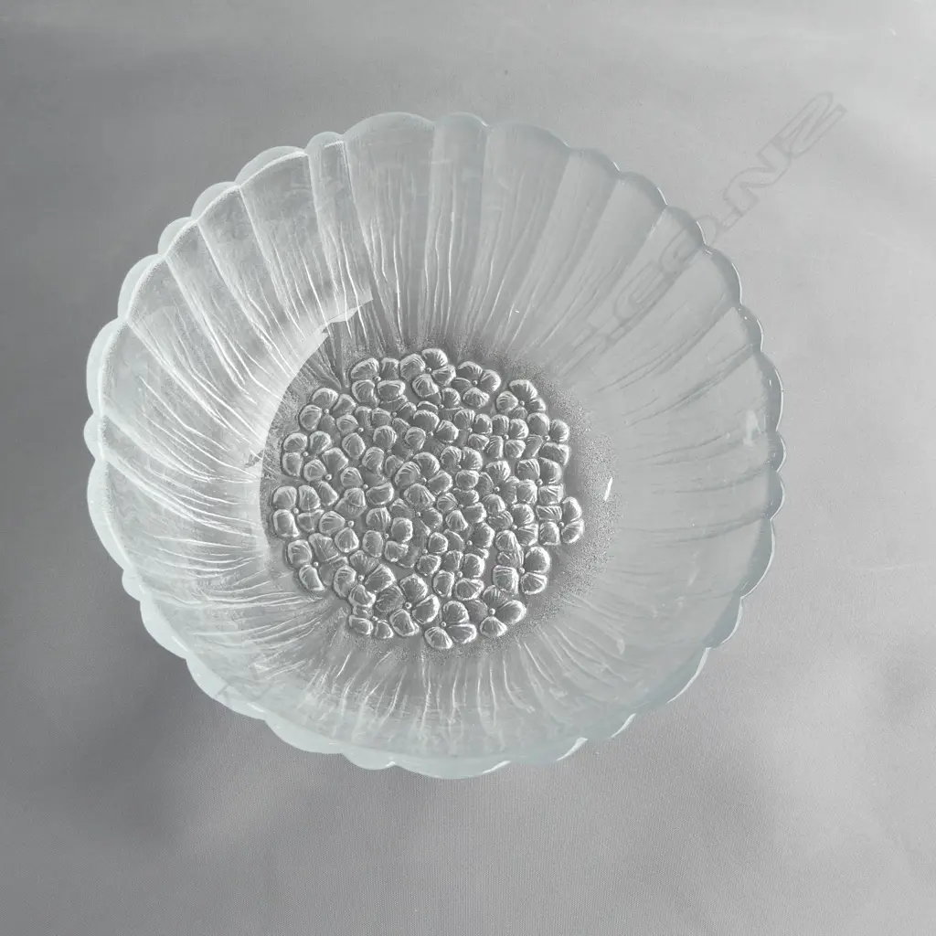 KOSTA BODA (SWEDEN) "LYDIA" FLOWER BOWL, DESIGNED BY MATS JONASSON, DIA. 240MM Image 1++