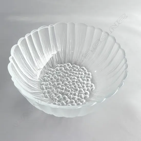KOSTA BODA (SWEDEN) "LYDIA" FLOWER BOWL, DESIGNED BY MATS JONASSON, DIA. 240MM