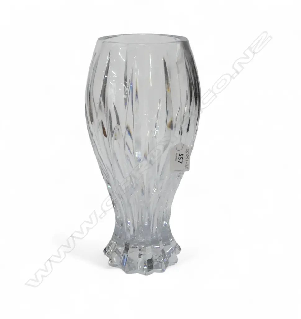 CRYSTAL VASE H300mm impact mark to rim Image 1++