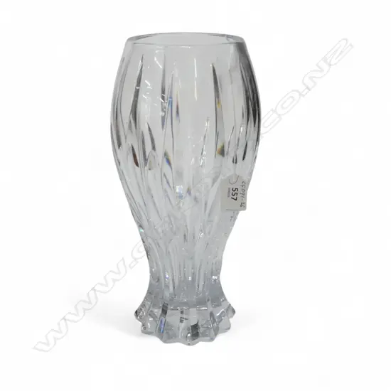 CRYSTAL VASE H300mm impact mark to rim
