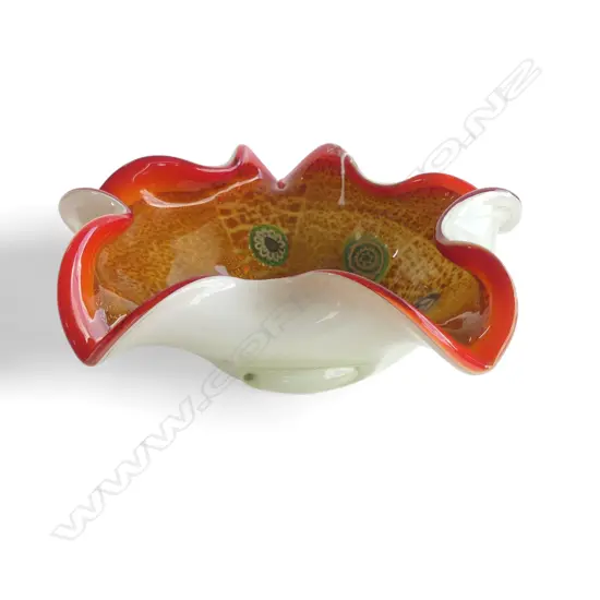 MID CENTURY MURANO BOWL BY FRATELLI TOSO 250mm dia