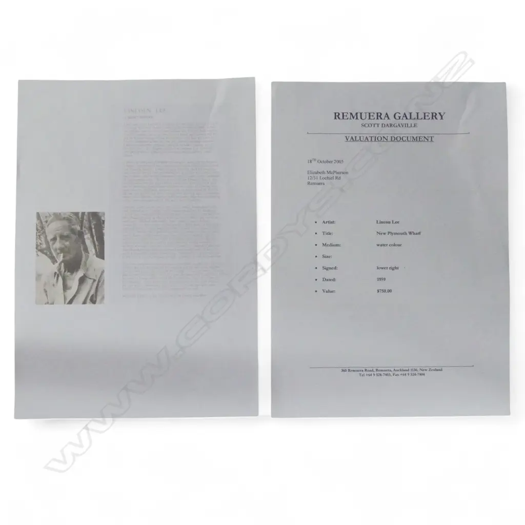 LINCOLN LEE, NEW PLYMOUTH WHARF, W/C, 270x370mm Image 1++