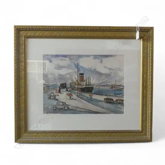 LINCOLN LEE, NEW PLYMOUTH WHARF, W/C, 270x370mm