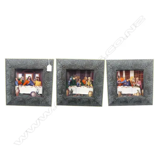 TRIPTYCH OF THE LAST SUPPER 155x155mm PRINTS 