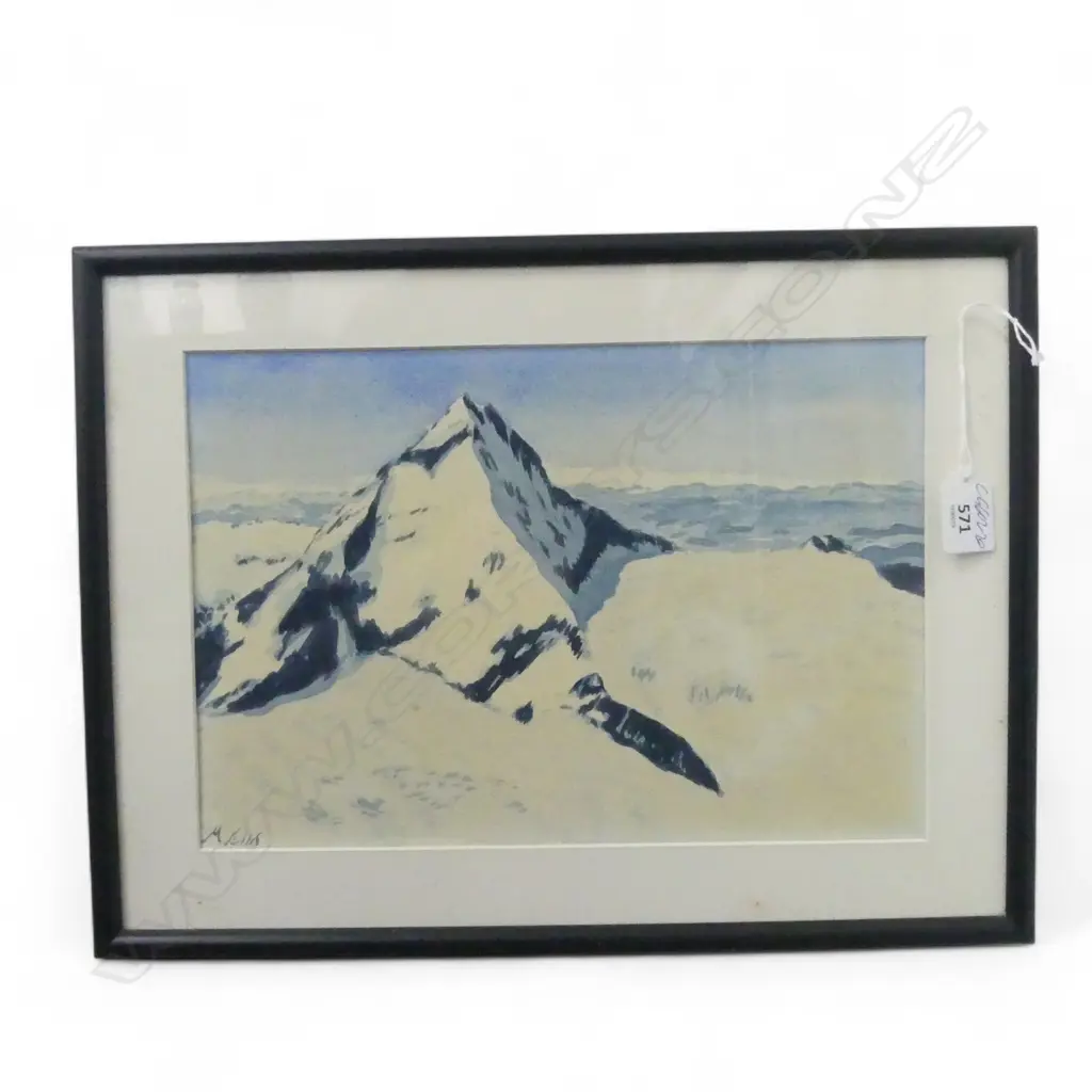 M ELLIS WATERCOLOUR MOUNTAIN PEAK 215 X 315mm Image 1++