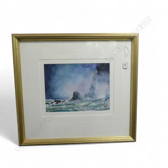 JULIE LENAN 'STORMY SEAS COROMANDEL' watercolour signed detailed verso 225 x 305mm