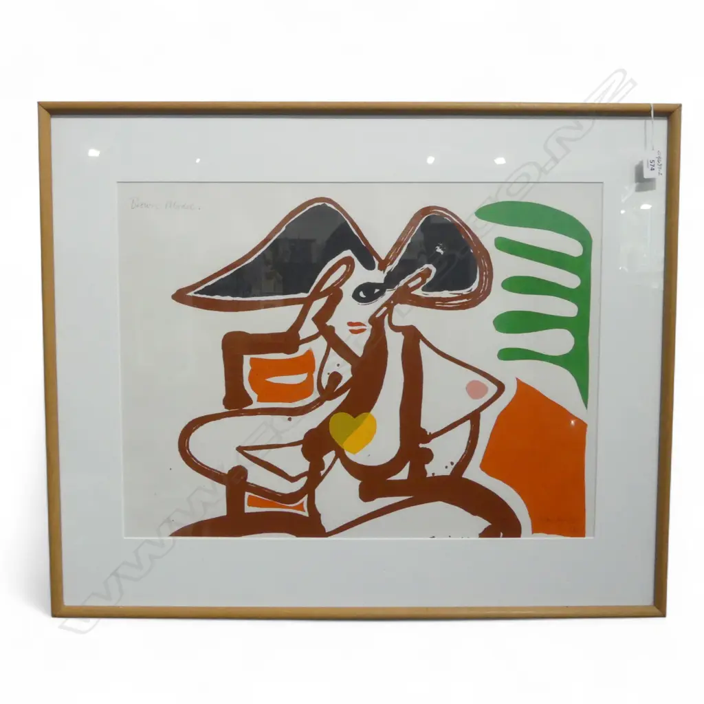 PAT HANLY, 'BROWN MODEL', SCREENPRINT ED NO.12/20, TITLE INSCRIBED, SIGNED & DATED '85, 420 x 560mm Image 1++