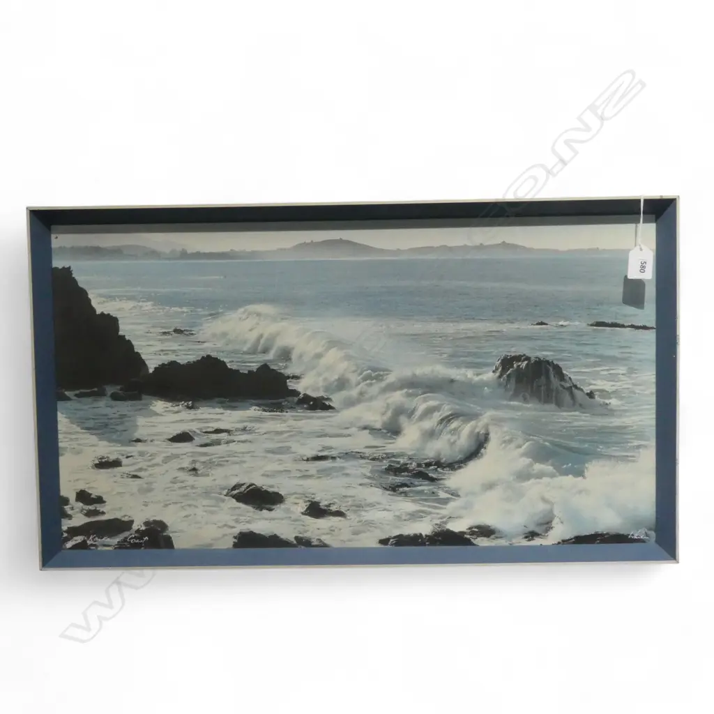 WHITE'S AVIATION hand coloured PHOTOGRAPH 'KAIKOURA COAST' 365 X 675mm Image 1++