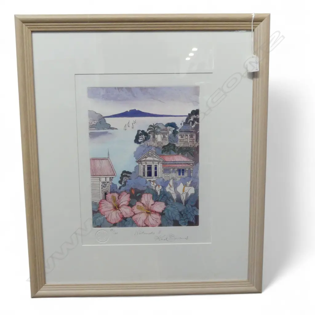  LTD ED PRINT OF WAITAMATA HARBOUR AUCKLAND 67/120 395x300mm Image 1++