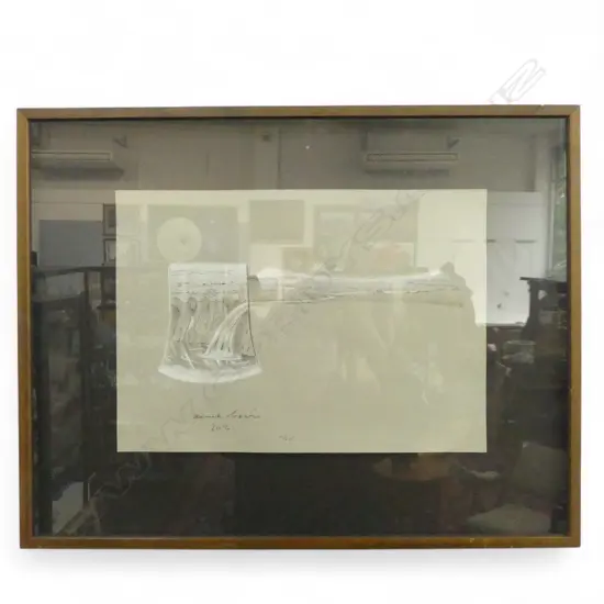 *RTV* DEREK COWIE, POOL, GRAPHITE & CRAYON ON PAPER, DATED 2016, 300x420mm