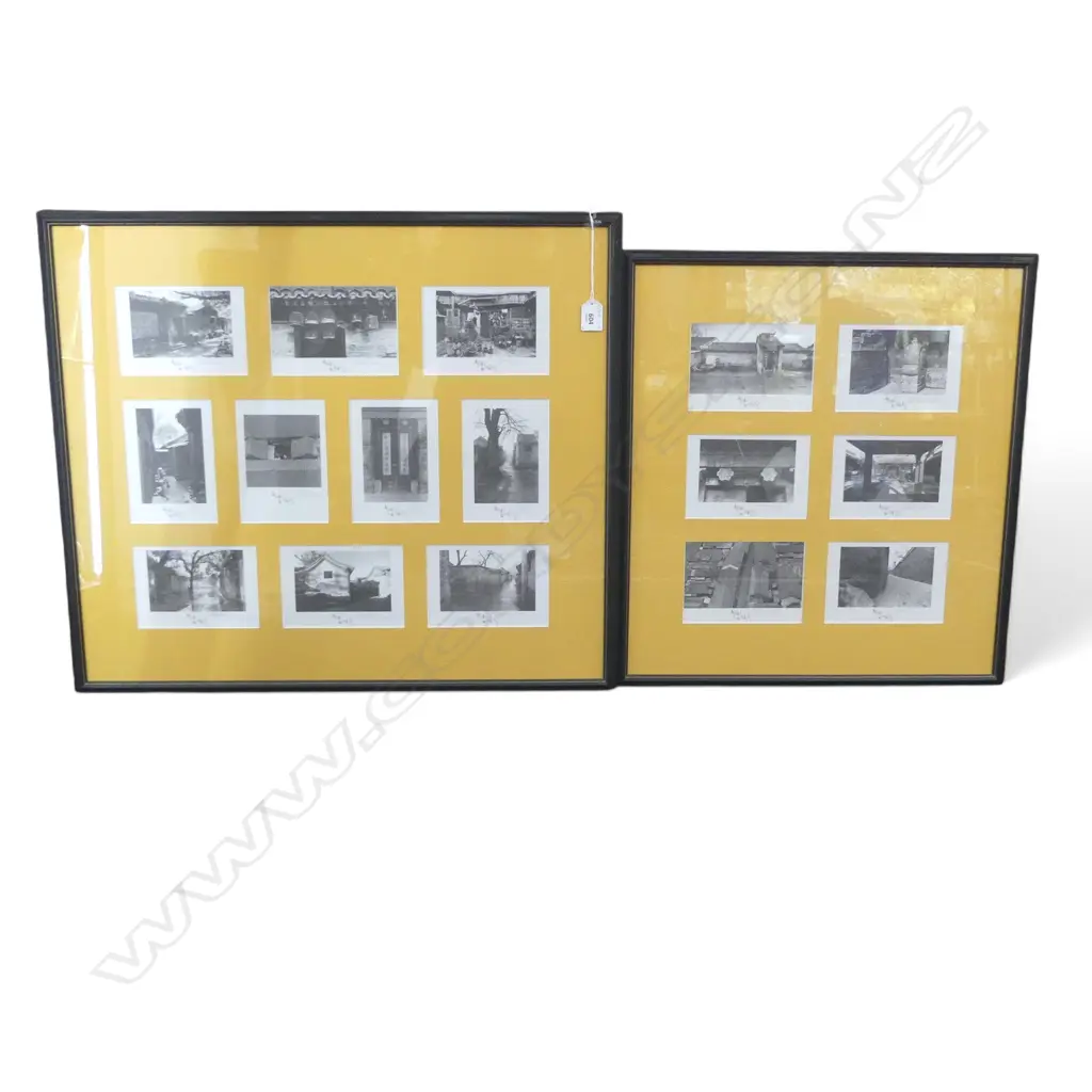 TWO FRAMED PHOTOGRAPHIC STUDIES OF ANCIENT VILLAGE OF HUTONG IN CHINA 490x400mm Image 1++