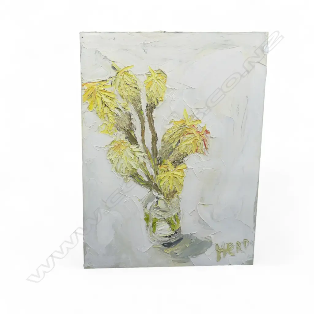 NICK HERD (NZ), UNTITLED STILL LIFE, OIL ON CANVAS 1015x760mm Image 1++