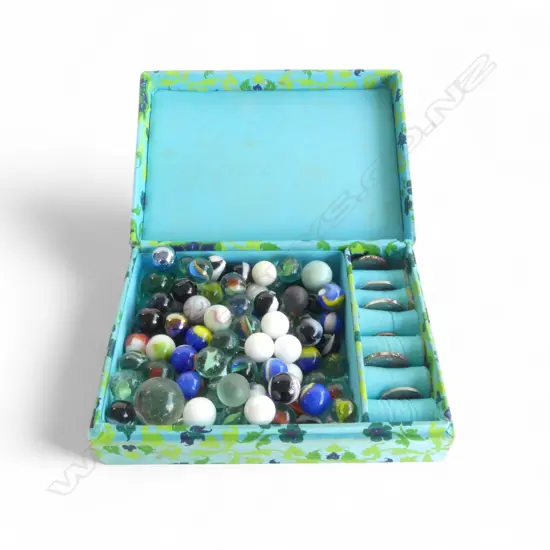 MARBLES IN BLUE BOX