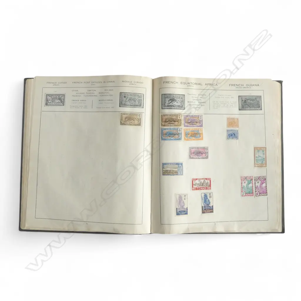 OLD THE TRIUMPH STAMP ALBUM with world collection including USA + CHINA ETC Image 1++