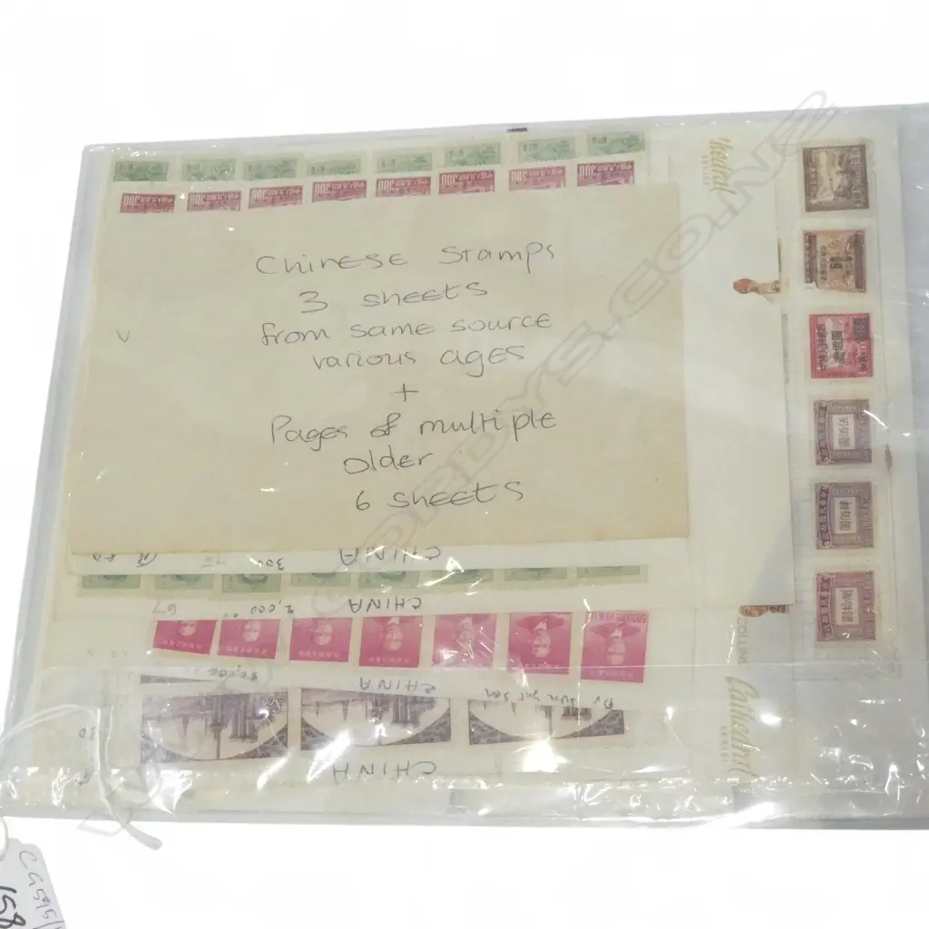 ASST. OLD CHINESE STAMP SHEETS Image 1++