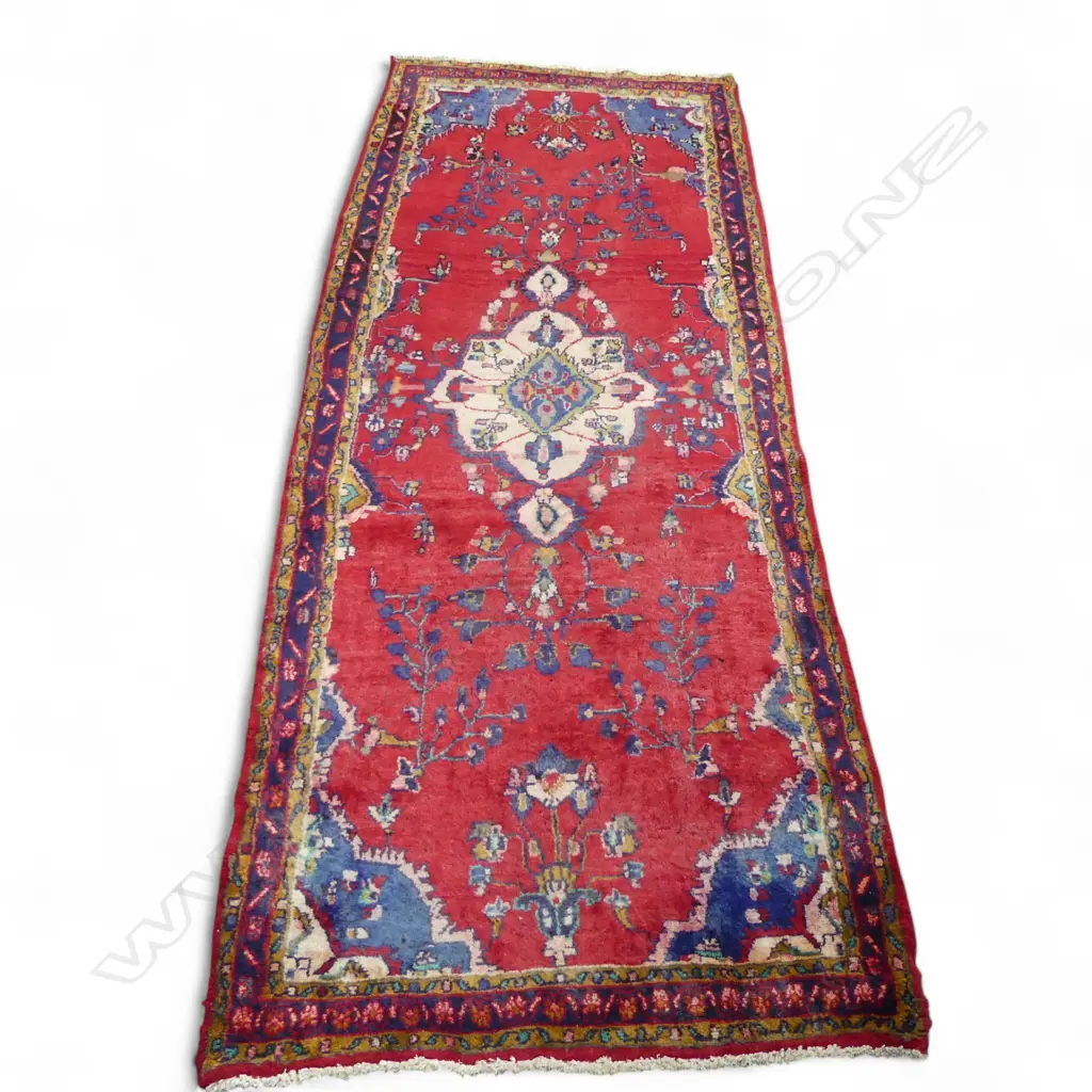 IRANIAN HAMADAN HAND KNOTTED WOOL PILE RUNNNER 2720 x 1100mm Image 1++