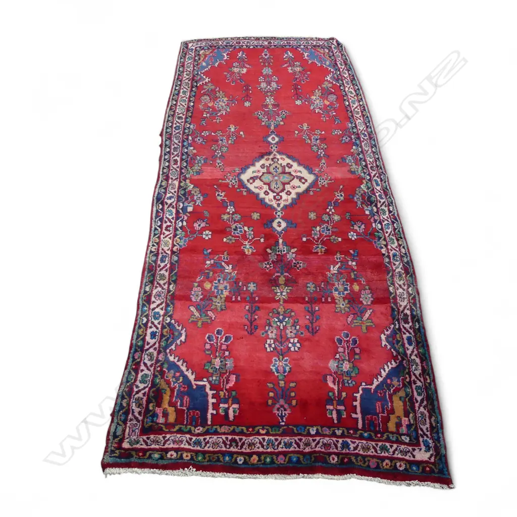 IRANIAN HAMADAN HAND KNOTTED WOOL PILE RUNNNER 2780 x 1110mm Image 1++