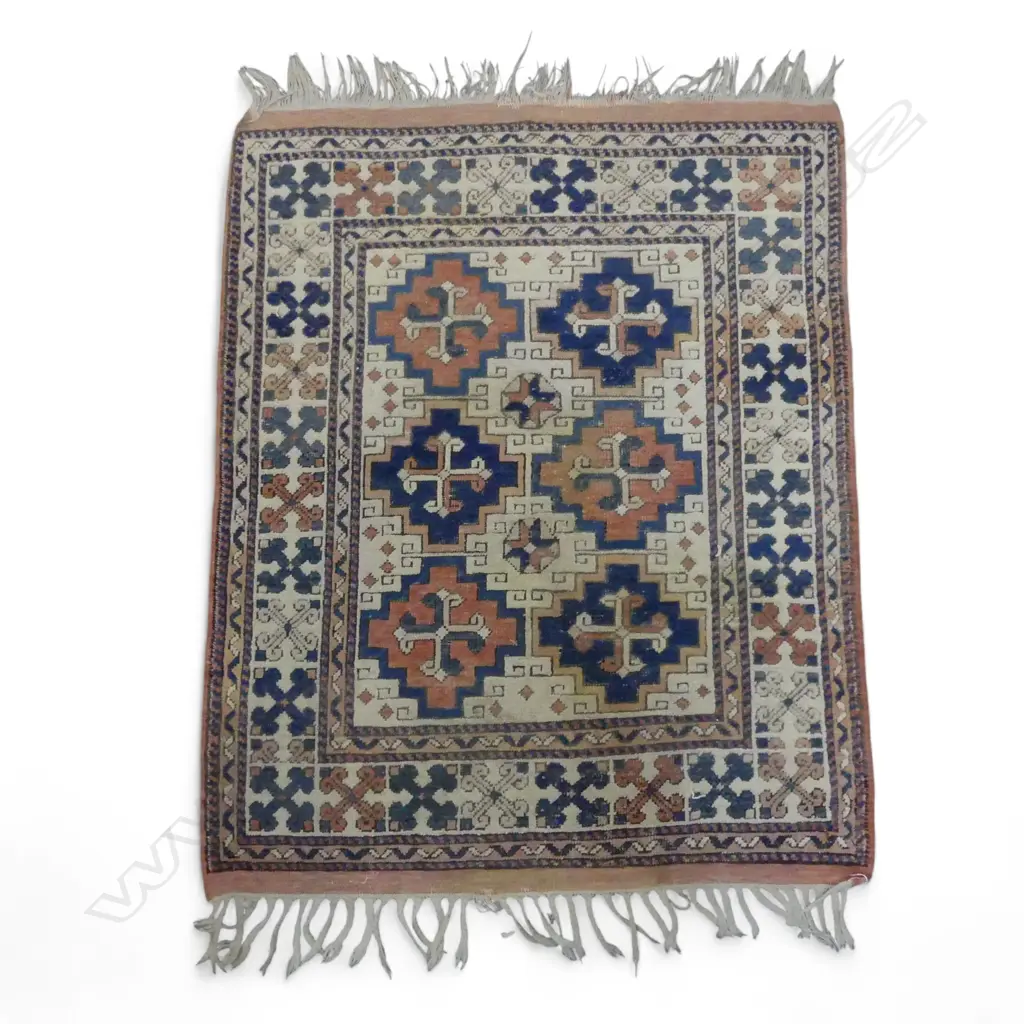 SMALL TURKISH HAND KNOTTED WOOL PILE RUG 1200x1000mm Image 1++