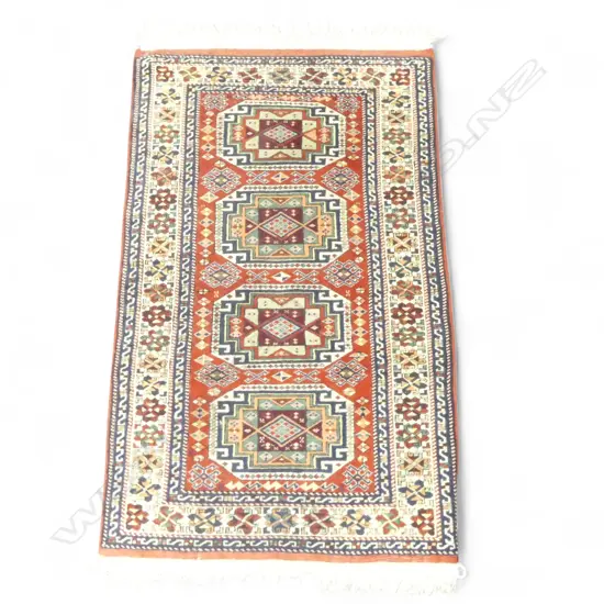 HAND KNOTTED ALL WOOL RUG 1300x850mm