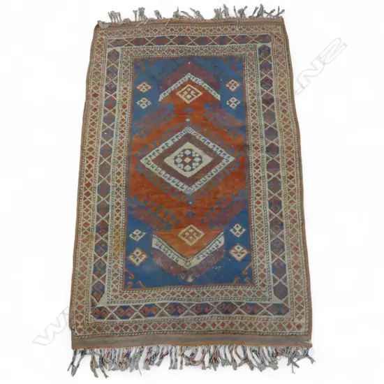 SMALL TURKISH HAND KNOTTED WOOL PILE RUG 1870x1170mm