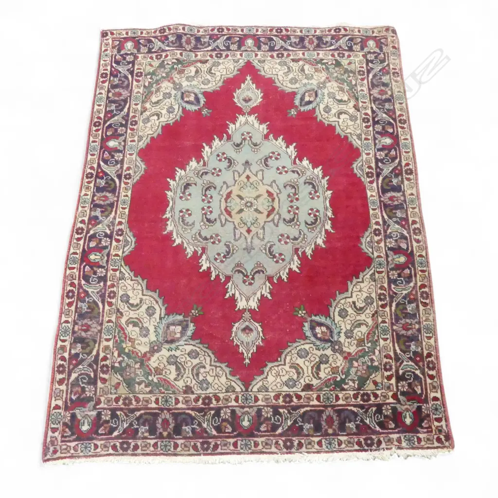 HAND KNOTTED WOOL PILE RUG 1850x1390mm Image 1++