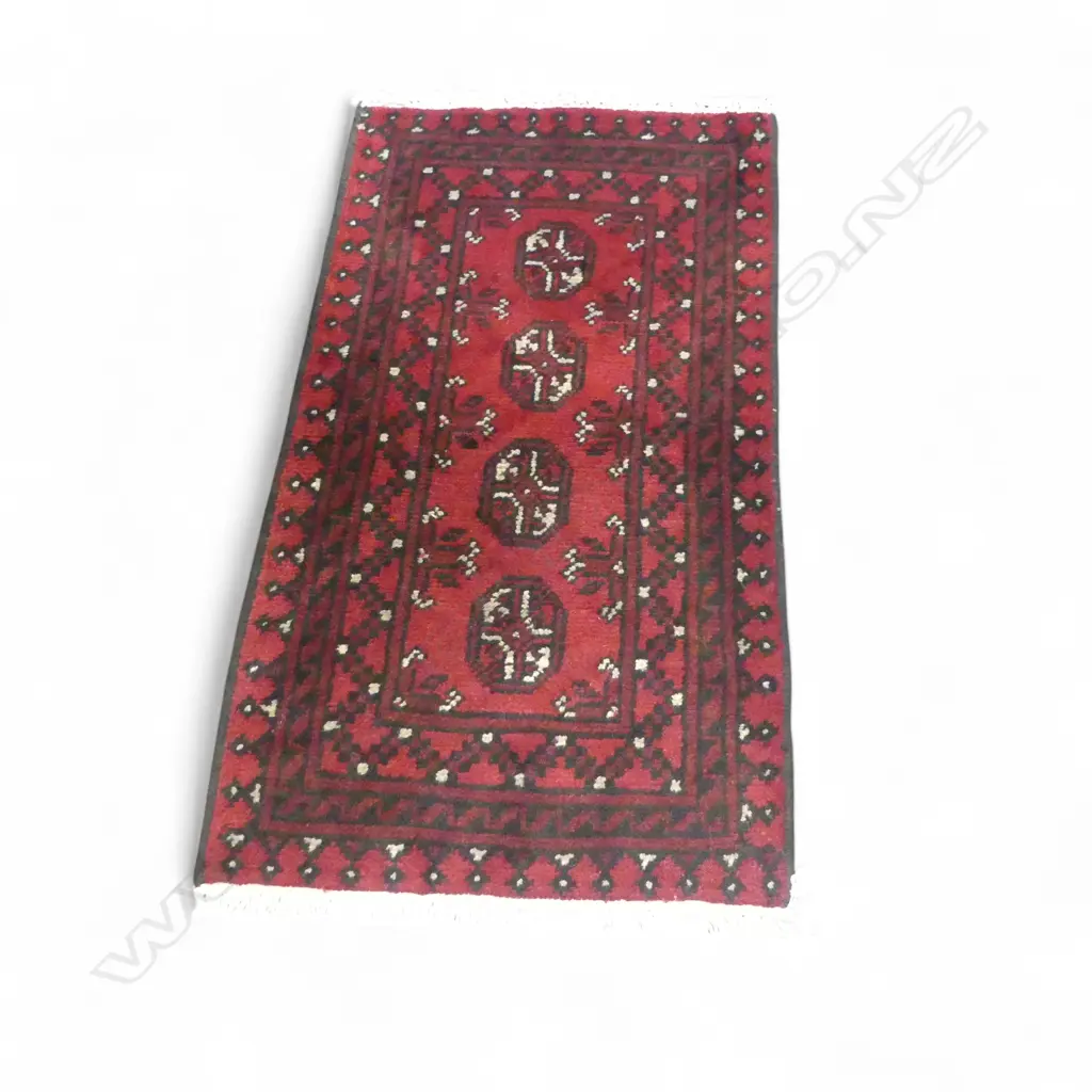 SM HAND-KNOTTED TURKMAN RUG, 950 x 500mm Image 1++