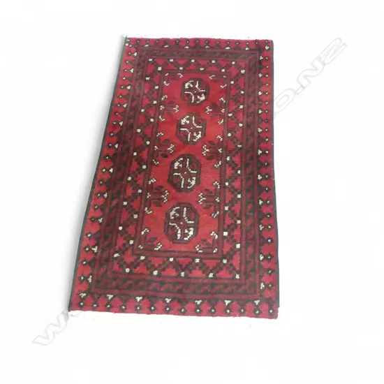 SM HAND-KNOTTED TURKMAN RUG, 950 x 500mm