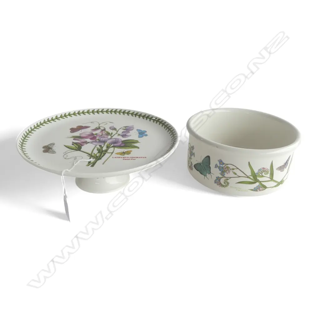2 PCES PORTMEIRION; BOWL 195mm dia & CAKE STAND 255mm dia Image 1++