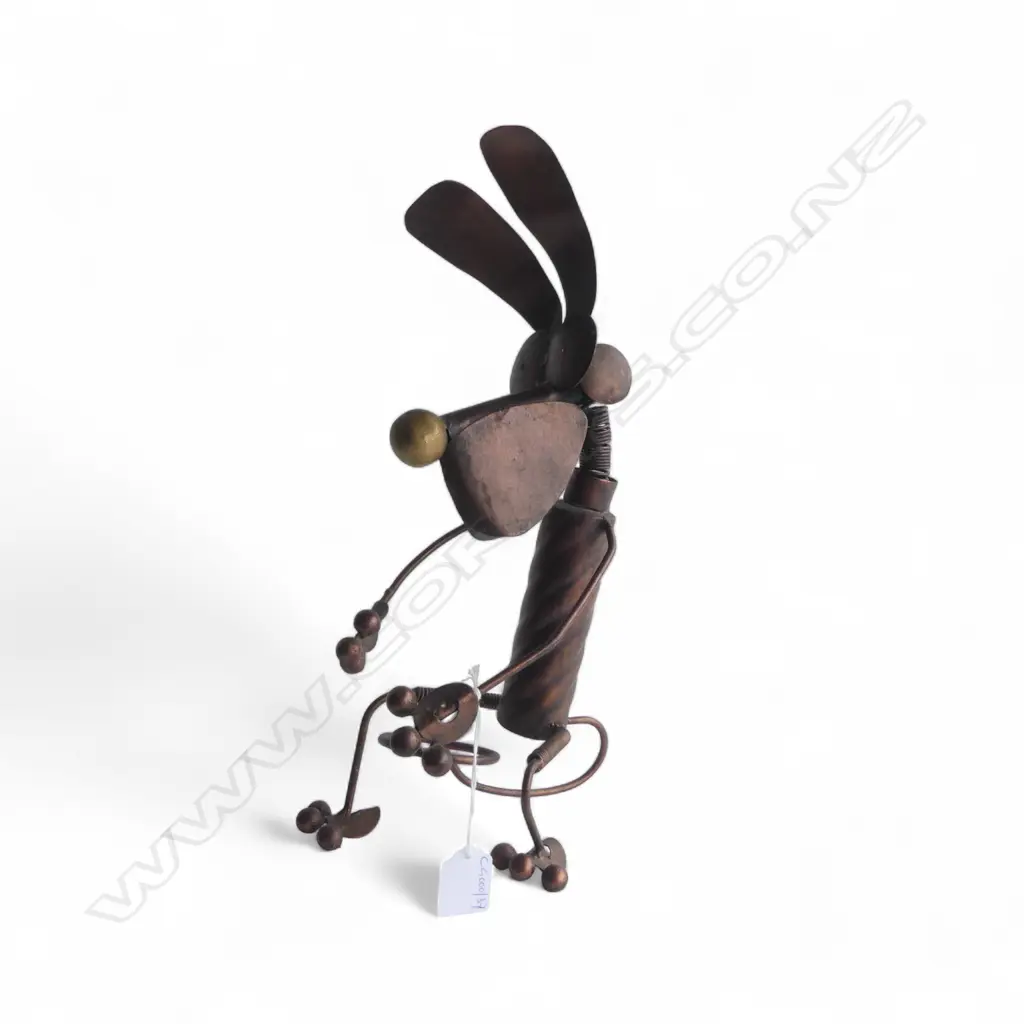 METAL DOG SCULPTURE, NODDING HEAD H.350mm Image 1++