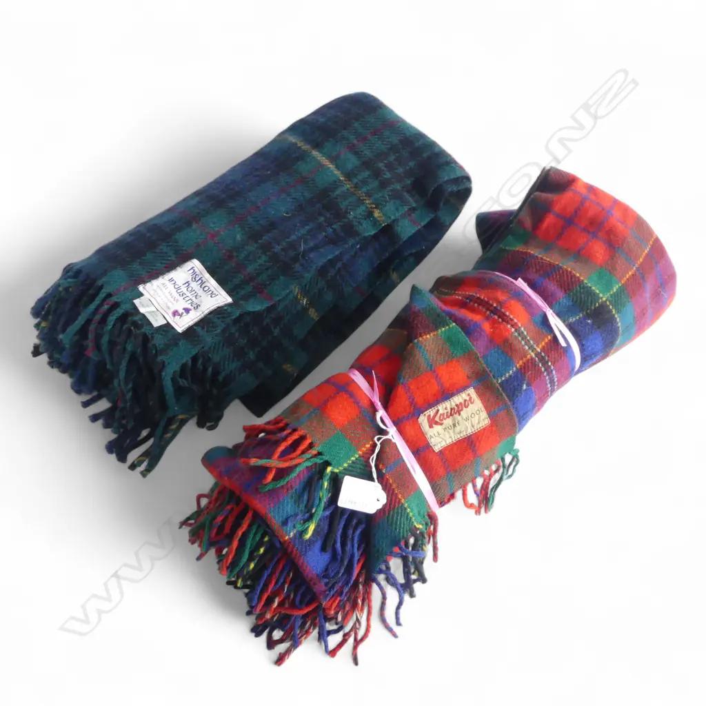 2 WOOL BLANKETS; SCOTTISH & KAIAPOI NZ Image 1++