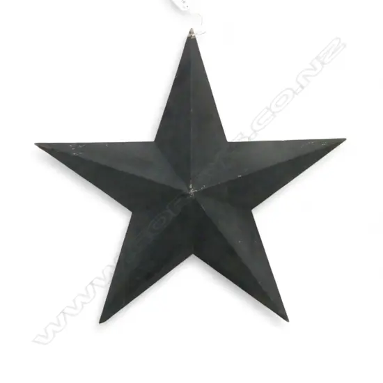 BLACK PAINTED METAL STAR 615mm dia