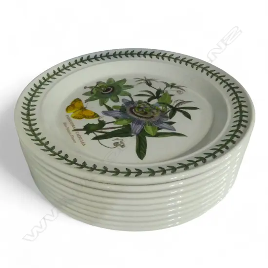 9 PORTMEIRION 'BOTANIC GARDEN' DINNER PLATES 270mm dia
