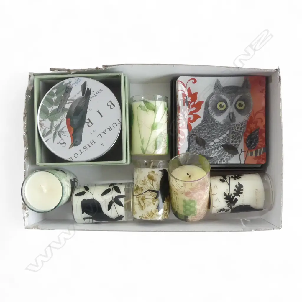 ASST. FRINGE STUDIO CANDLES & GLASS DISHES Image 1++