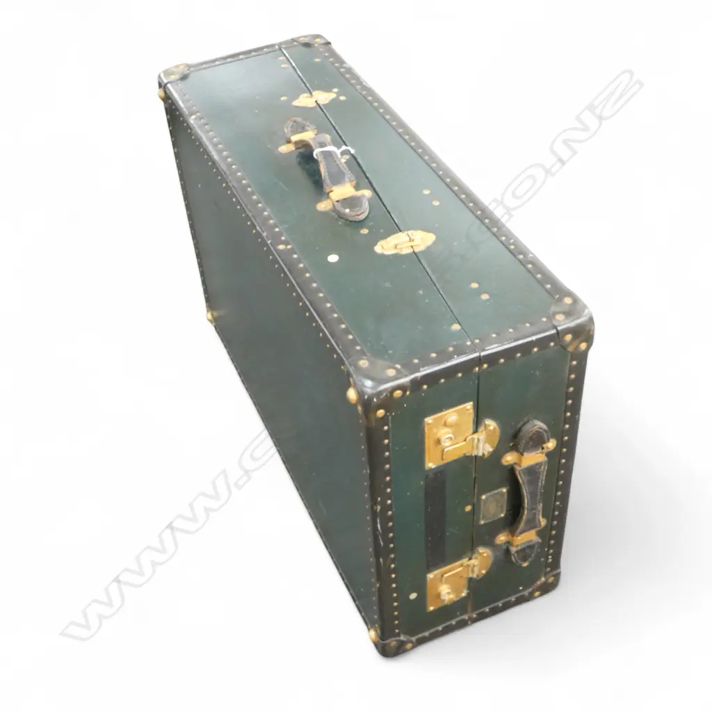 VINTAGE WATA JOY STEAMER TRUNK HARRODS LONDON TO INTERIOR 765x265x485mm Image 1++