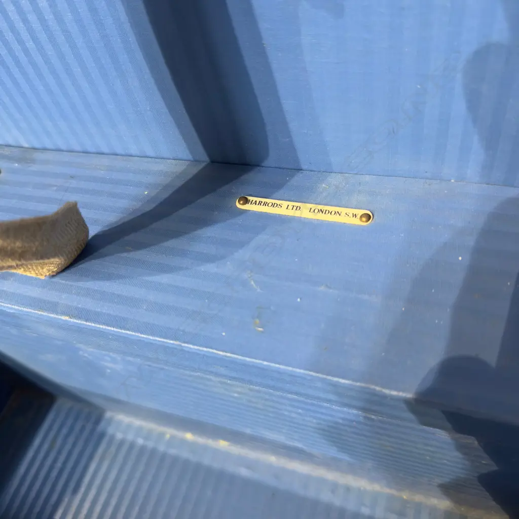 VINTAGE WATA JOY STEAMER TRUNK HARRODS LONDON TO INTERIOR 765x265x485mm Image 1++