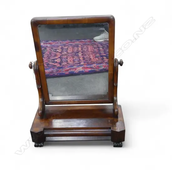 VICTORIAN TOILET MIRROR WITH FRIEZE DRAWER