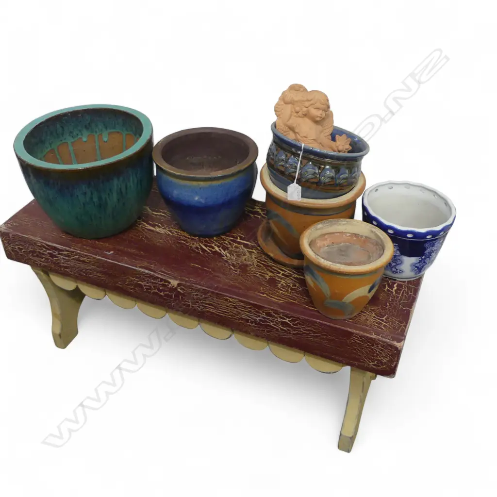 6 ASST. GARDEN POTS H.215mm + ANGEL Image 1++