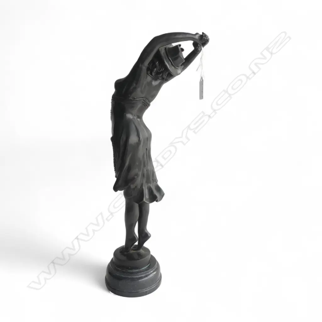 BRONZE DECO STYLE DANCER on MARBLE BASE, H.430mm Image 1++