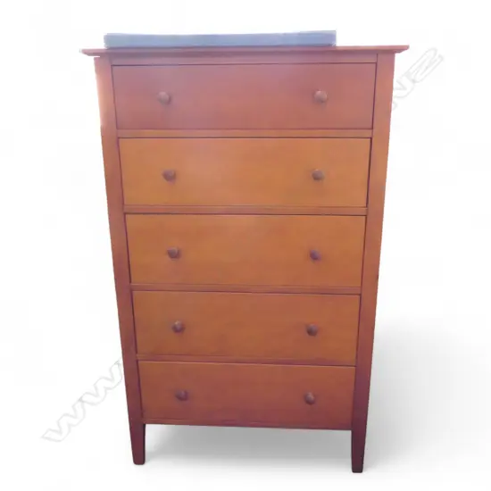 TALLBOY 5 DRAWER CHEST 785x405x1280mm