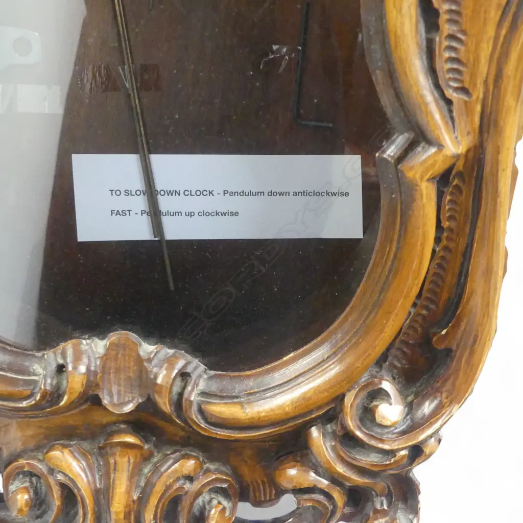 DIVAL CARVED ANTIQUE STYLE WALL CLOCK 420x200x930mm Image 1++