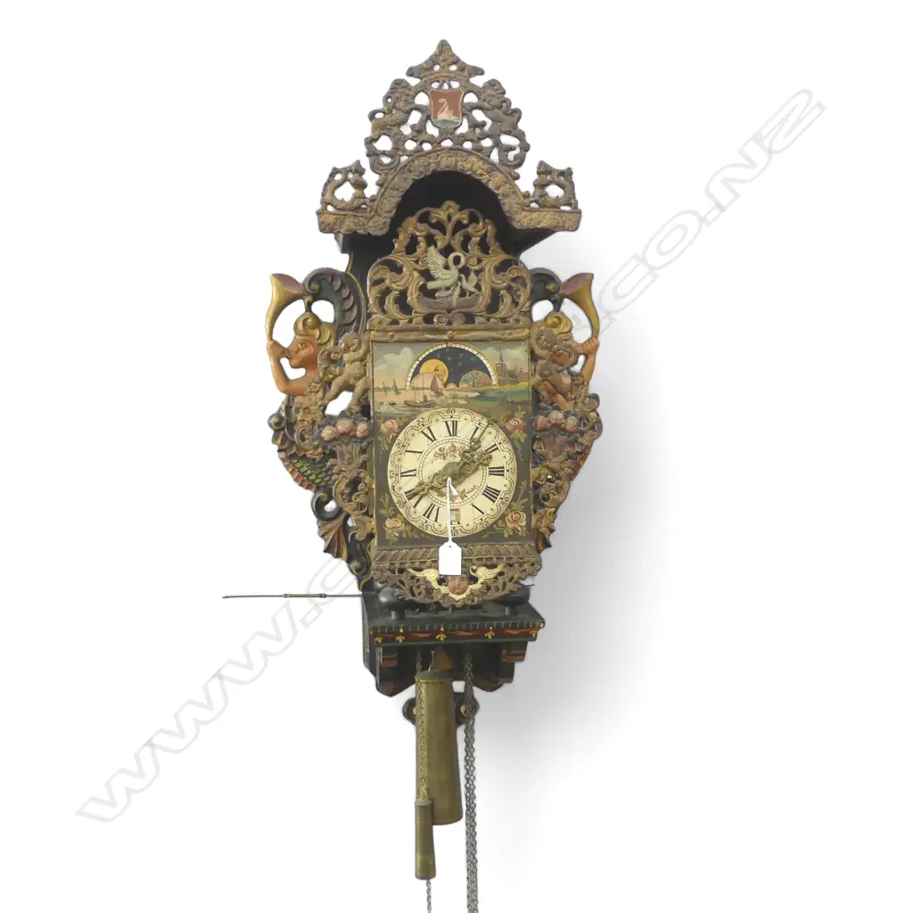 VINTAGE DUTCH WALL CLOCK H.820mm Image 1++