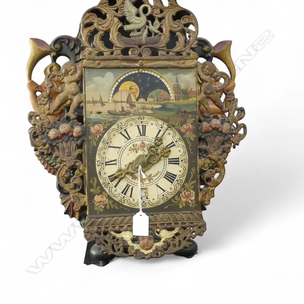 VINTAGE DUTCH WALL CLOCK H.820mm Image 1++