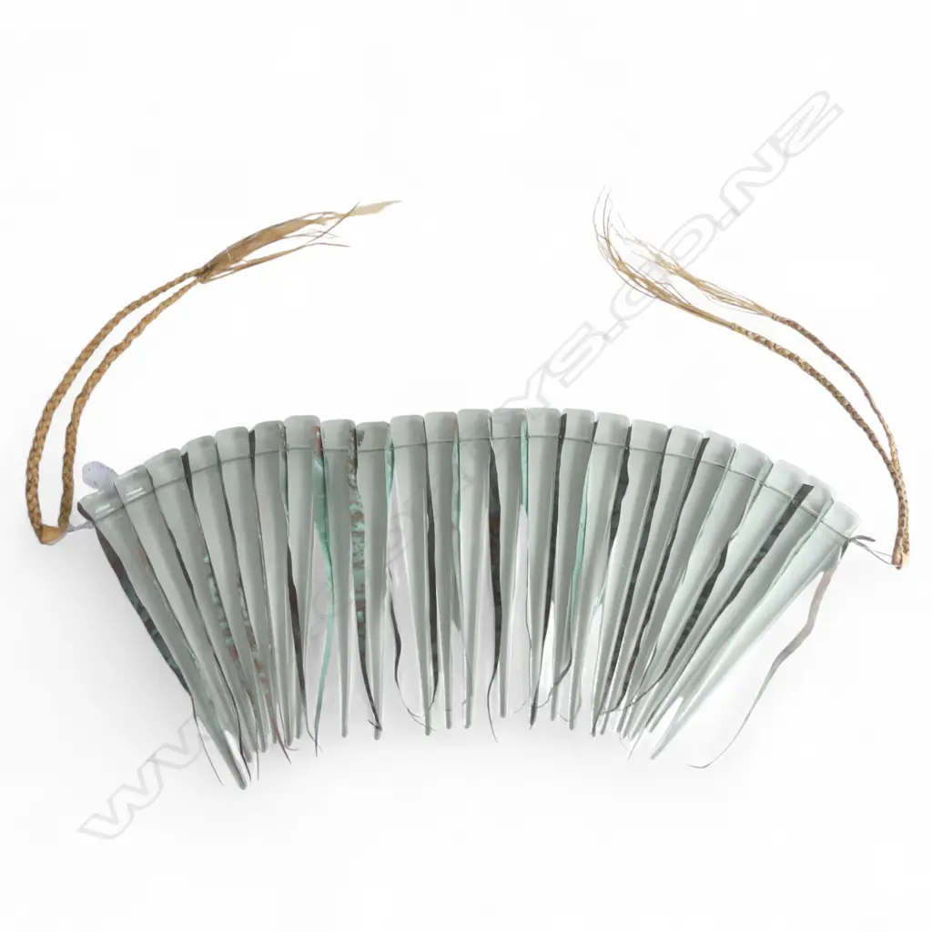 JENNY MCLEOD, SPIKEY WITH FLAX, MIXED MEDIA GLASS, COPPER, WIRE & FLAX, W.580mm purchased from Letham Gallery Image 1++