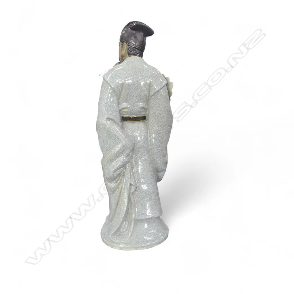 A CHINESE SHIWAN CLAY POTTERY FIGURE OF ZHUGE LIANG 570 mm (H) Image 1++