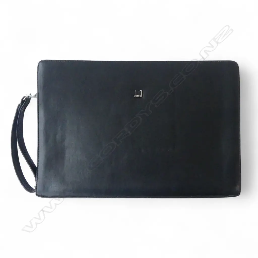 DUNHILL BLACK LEATHER SATCHEL type briefcase. 350 x 240mm Image 1++