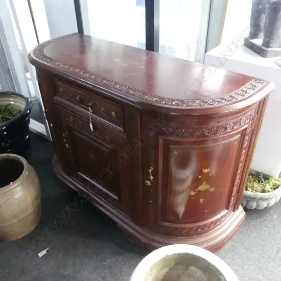 CARVED & INLAID SIDE BOARD 1210x450x790mm
